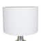 White Polyester Traditional Table Lamp, 27" x 17" x 17"